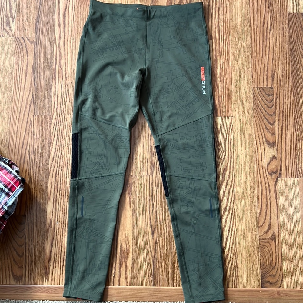 Polo Sport Ralph Lauren Green Large Running Workout Tights